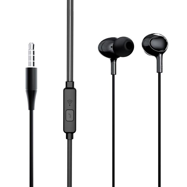 Ambrane Stringz 47 Wired Earphones with High Bass Audio Quality, In-Line Mic and Single Button & Volume Slider Controller (Black)