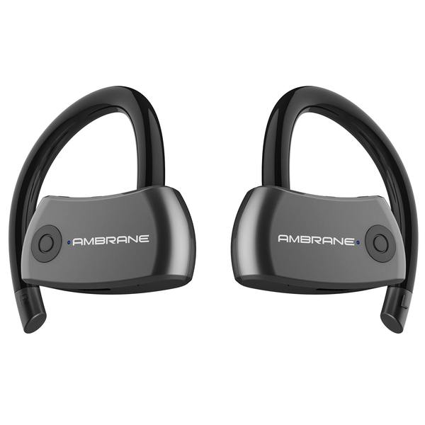 Ambrane AERO Smart Voice Assistant Enabled Around The Ear True Wireless Earbuds (ATW-20, Black)