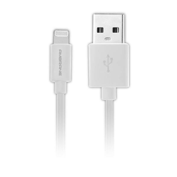 Ambrane AMC-11 MFI Certified iPhone Lightning Cable - 1 Meter (White)