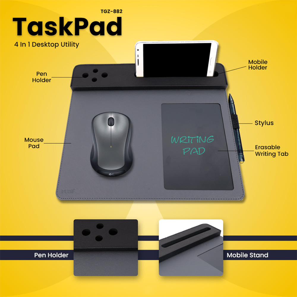 TaskPad -  Mouse Pad, Mobile Stand,  Pen Holder, Writing Tab  TGZ-882