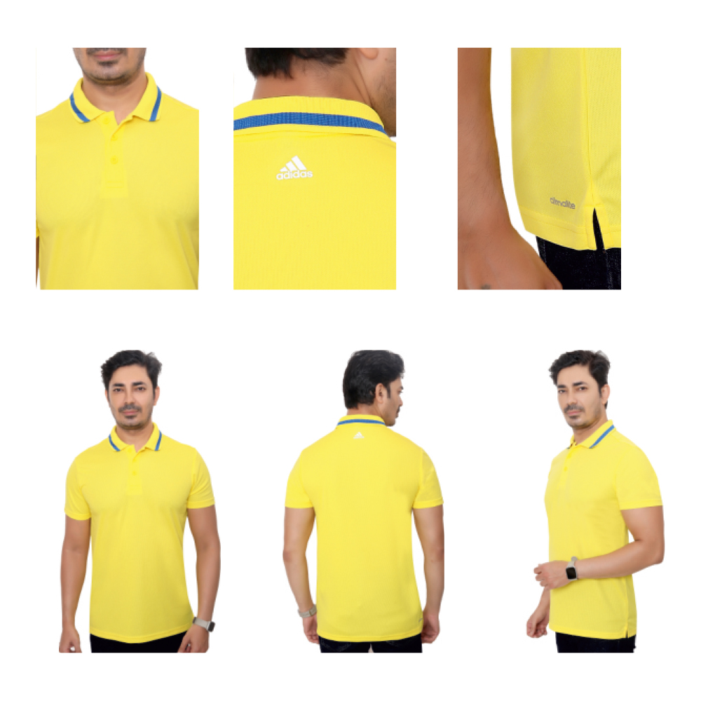Adidas Clima Lite Dryfit Tshirt-Yellow Colour