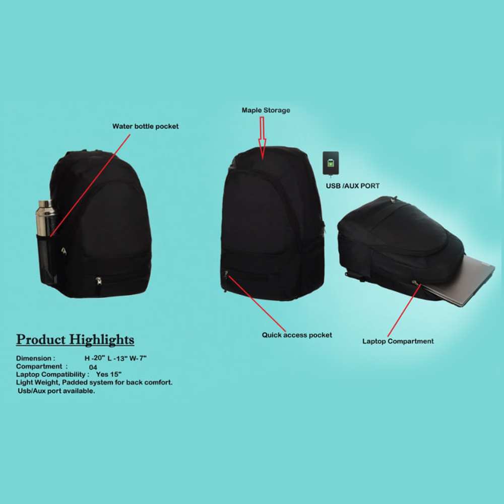 Laptop Backpack with USB Port - ITN 20