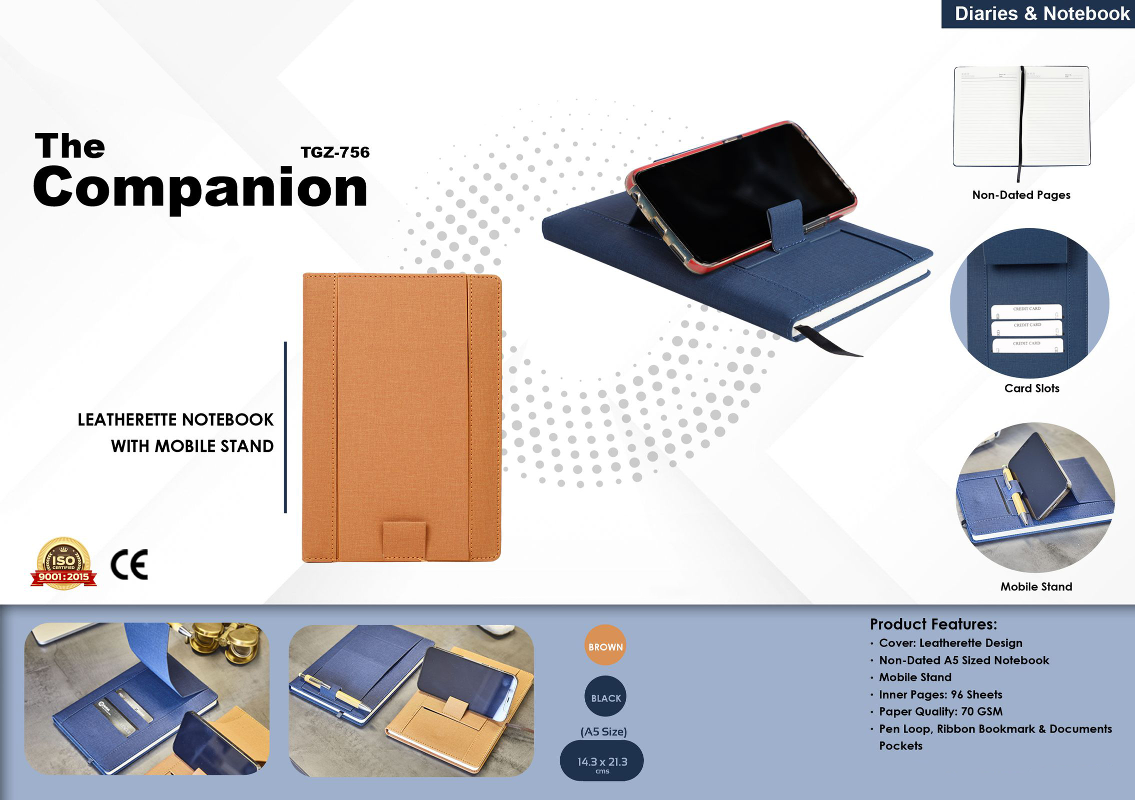 TGZ-756 - The Companion - A5 - Diaries & Notebook