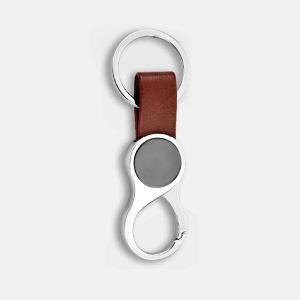 FTJ - KC 08 - Leather Keychains Metal Key Chain Key Holder