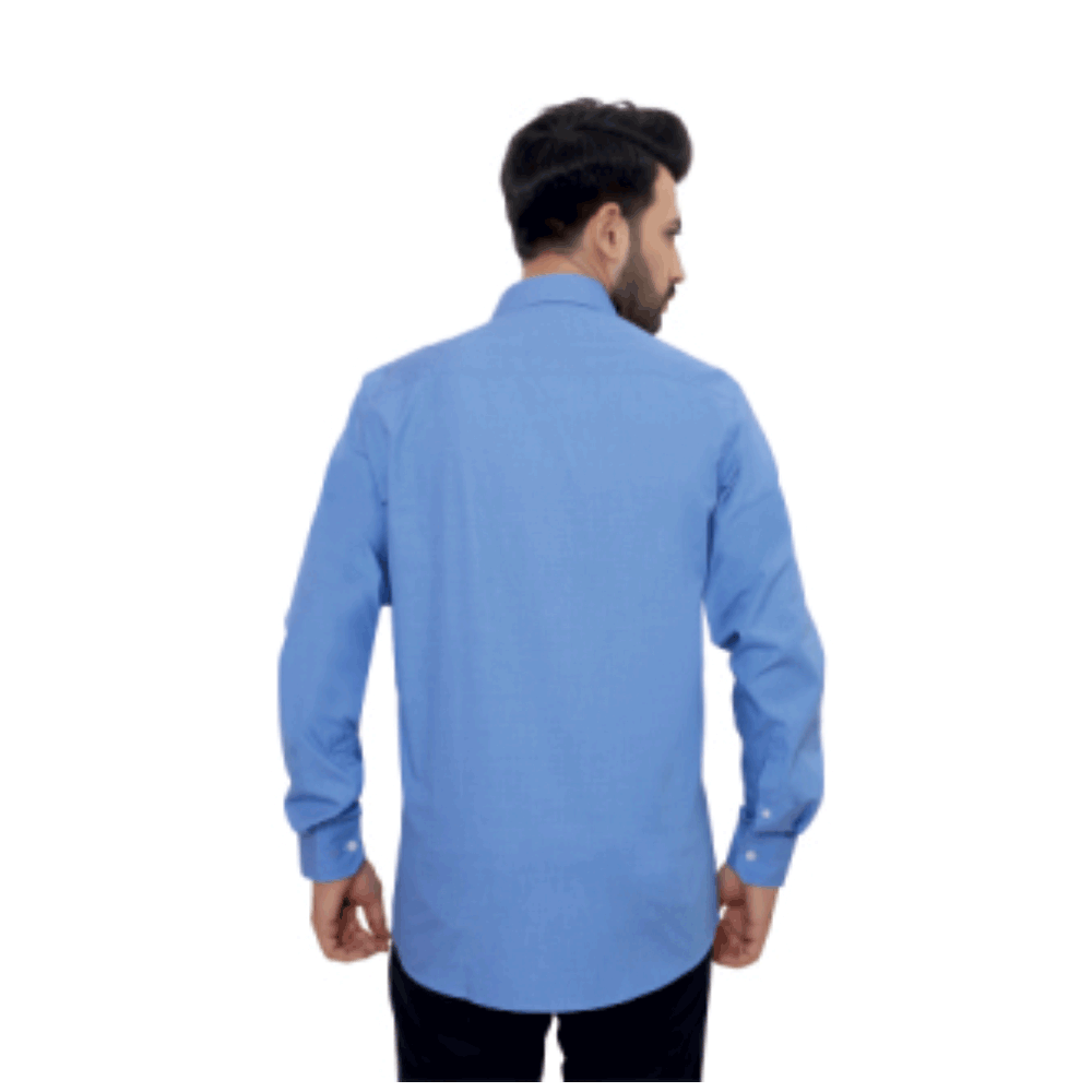 Monte Carlo 100%  Filafill Cotton Shirt Dark  Blue Colour