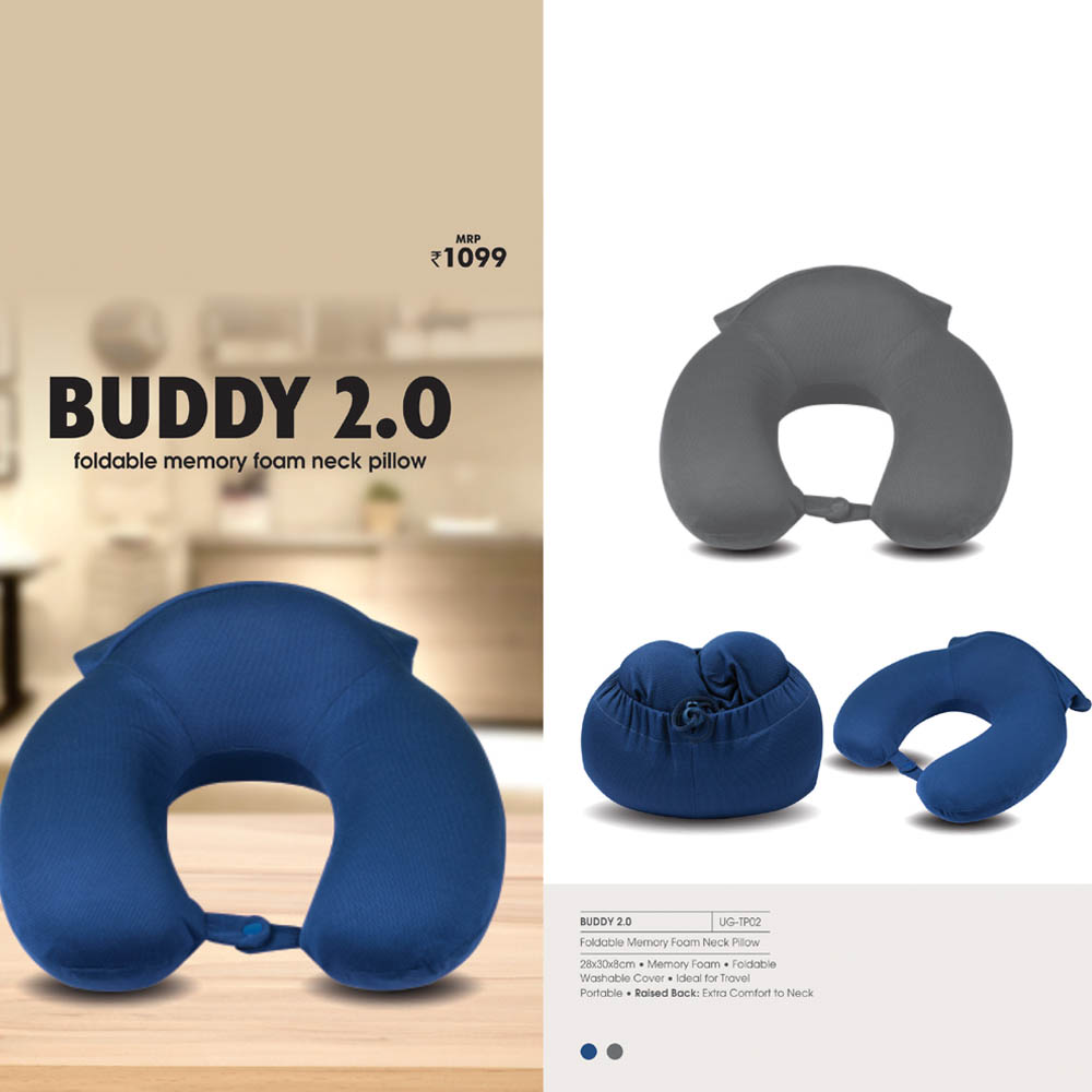 BUDDY  2.0 - Foldable Memory Foam Travel Pillow