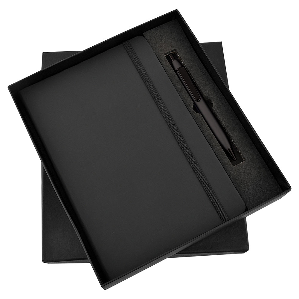 FTJ - Sr 138 - Black Elastic Pen & Diary