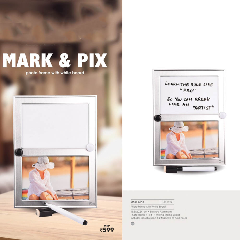 UG-PF02 -  MARK & PIX - Photo Frame With White Board