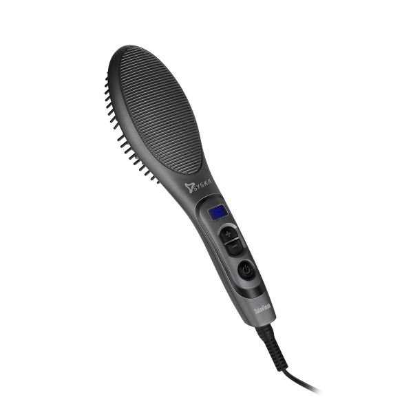 TK-SYSKA-HBS100i - Salon Finish Hair Brush Straightener (Black)