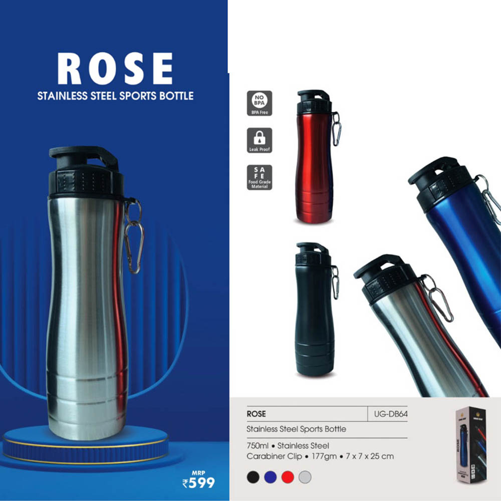 UG - DB64 - ROSE - Stainless Steel Sports Bottle