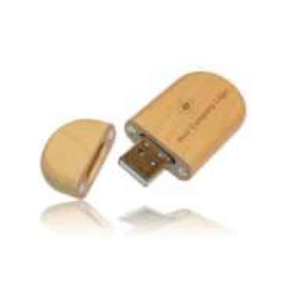 Wooden Oval pendrive