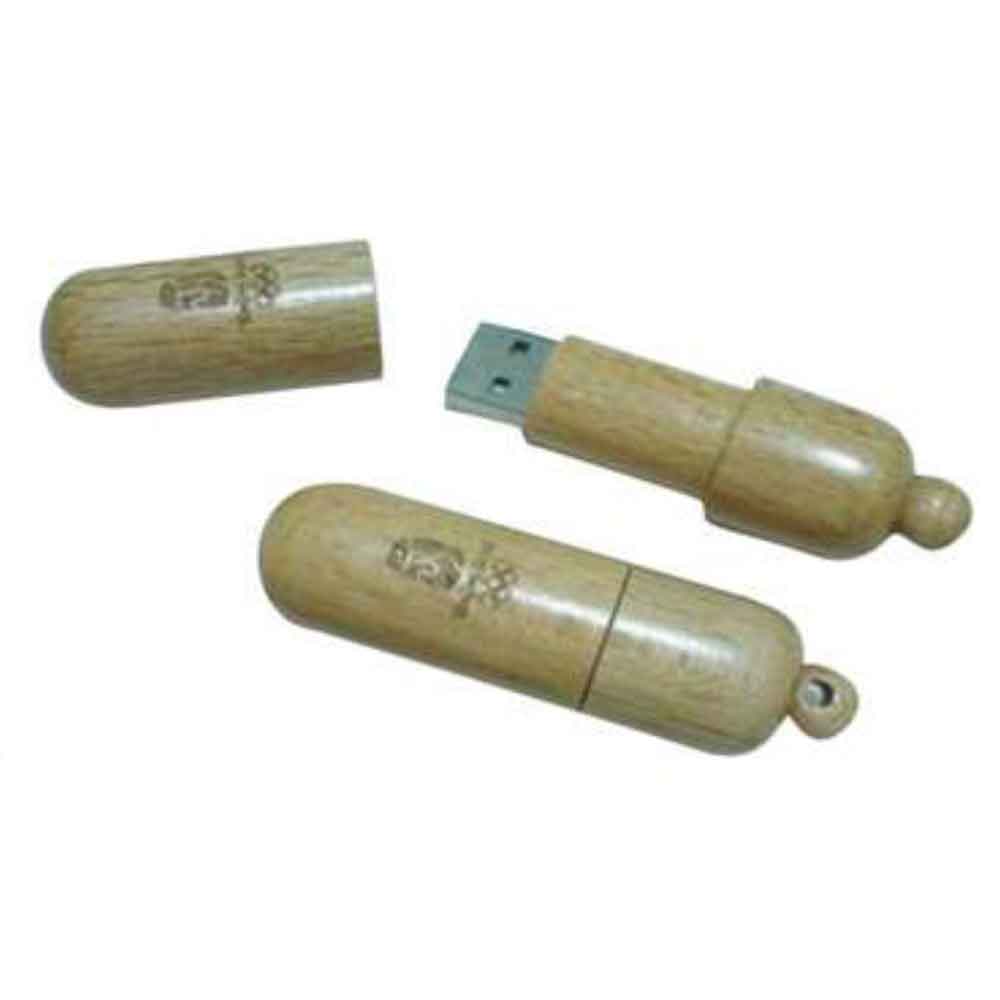 Wooden Round  pendrive