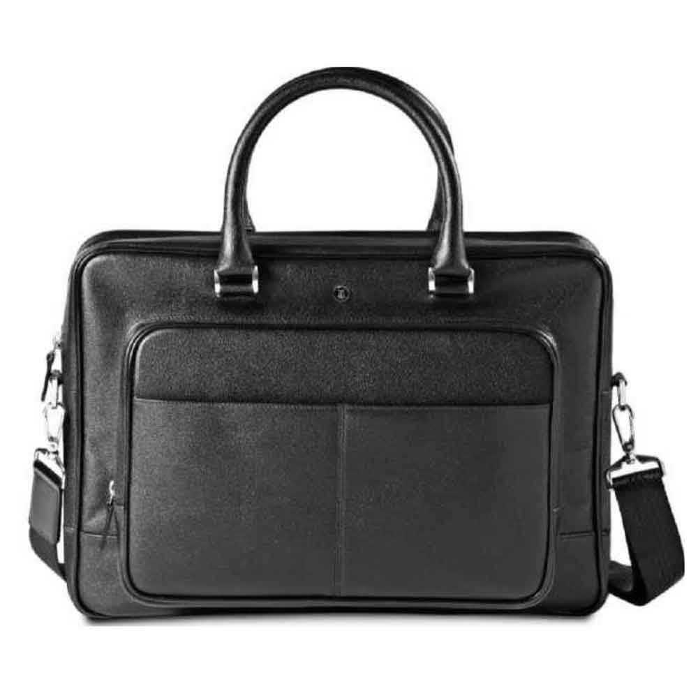 Lapis Bard Belgravia Leather Tate 14-Inch Laptop Business Bag – Black