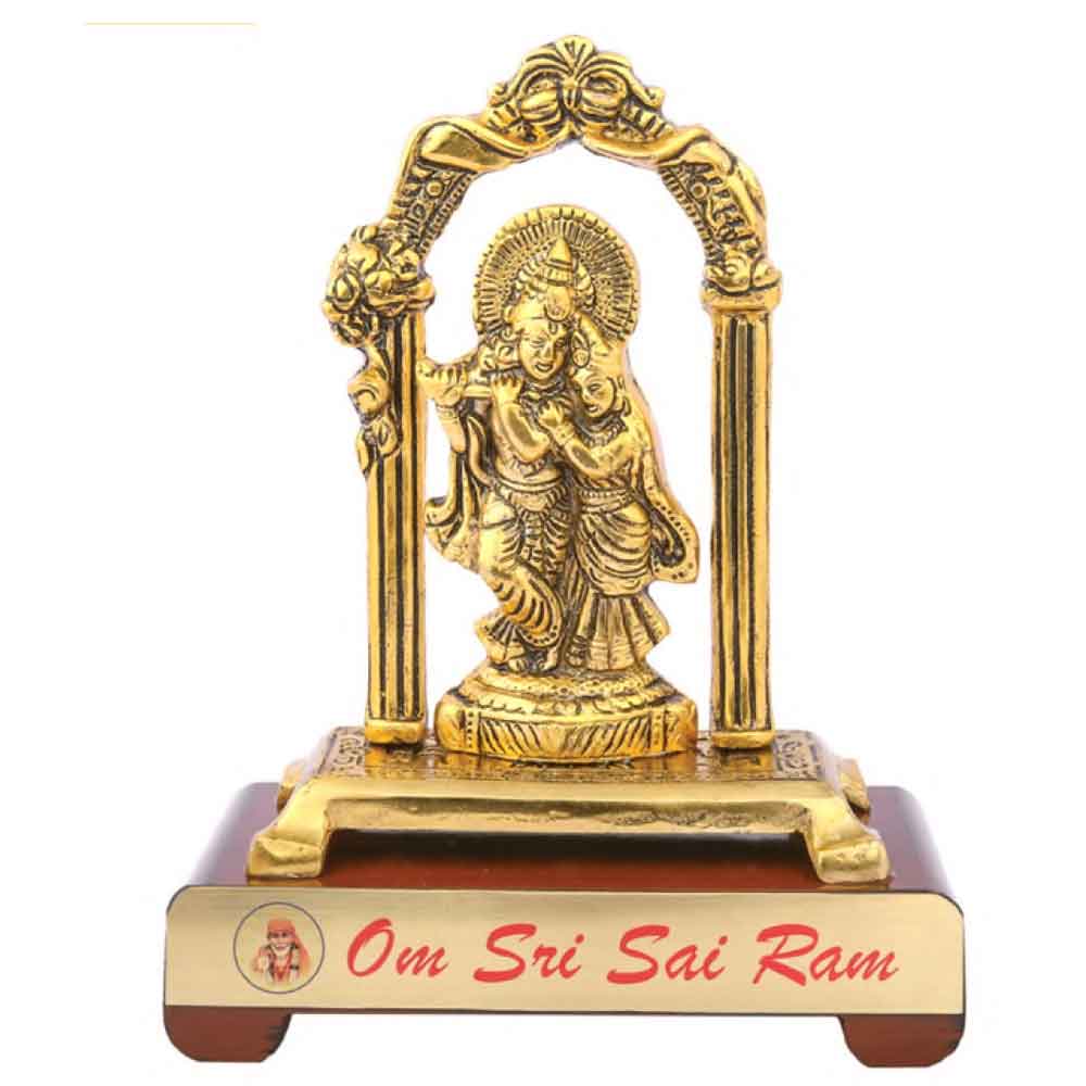 FTG 110 - Metal Finished Lord Krishna and Radha Statue