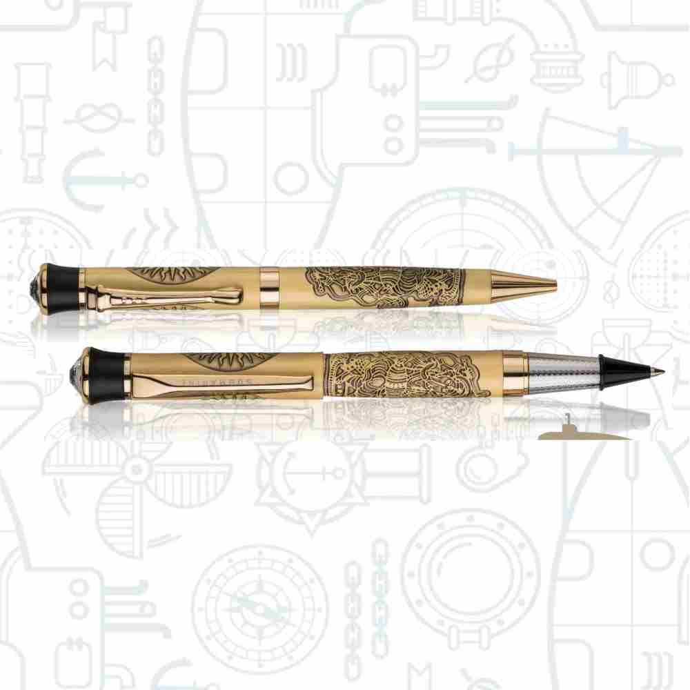 SUBMARIN CRYSTALS SERIES LORD GANESH DESIGNED BALL PEN AND ROLLER PEN SET