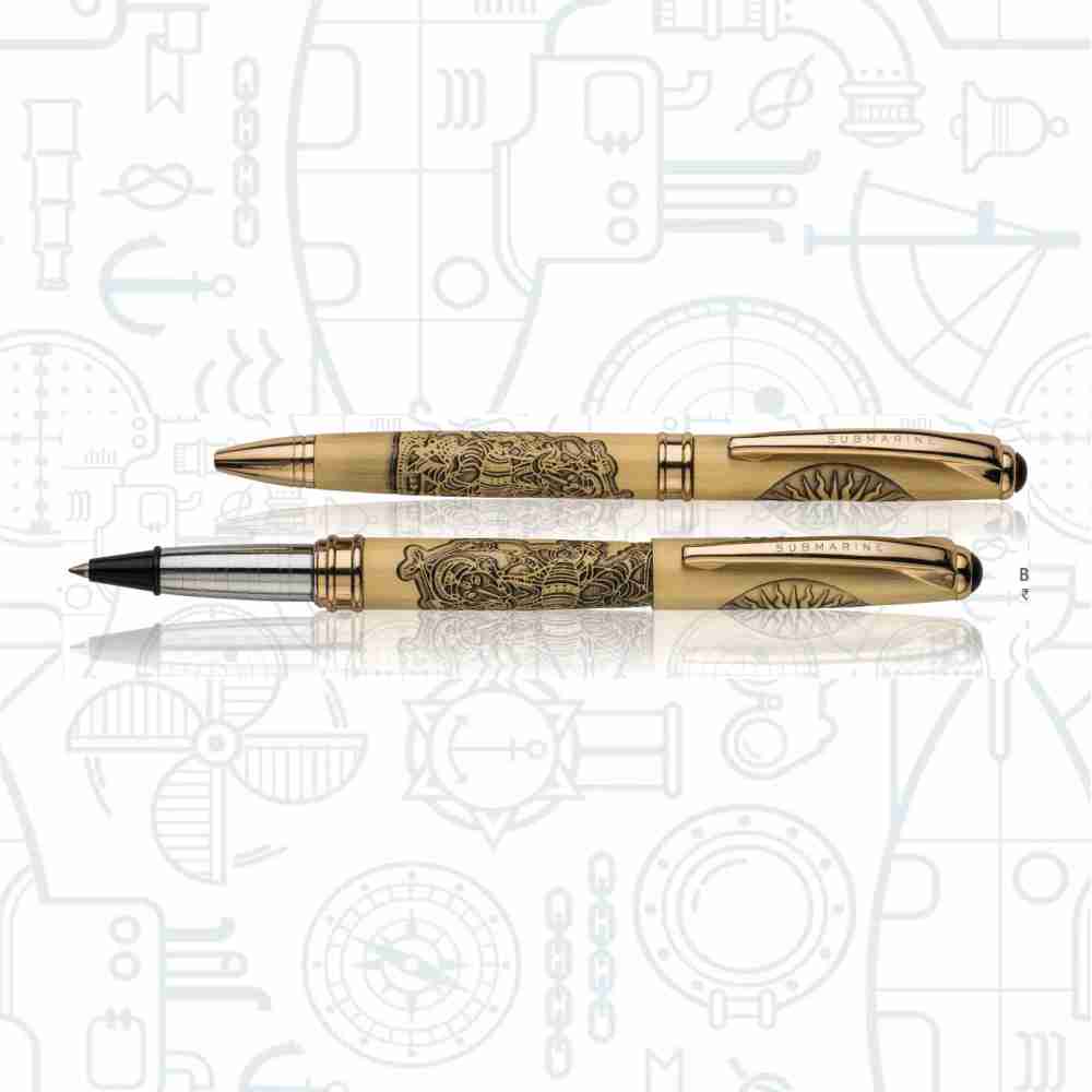 SUBMARIN DIVINE SERIES LORD GANESH DESIGNED BALL PEN AND ROLLER PEN SET