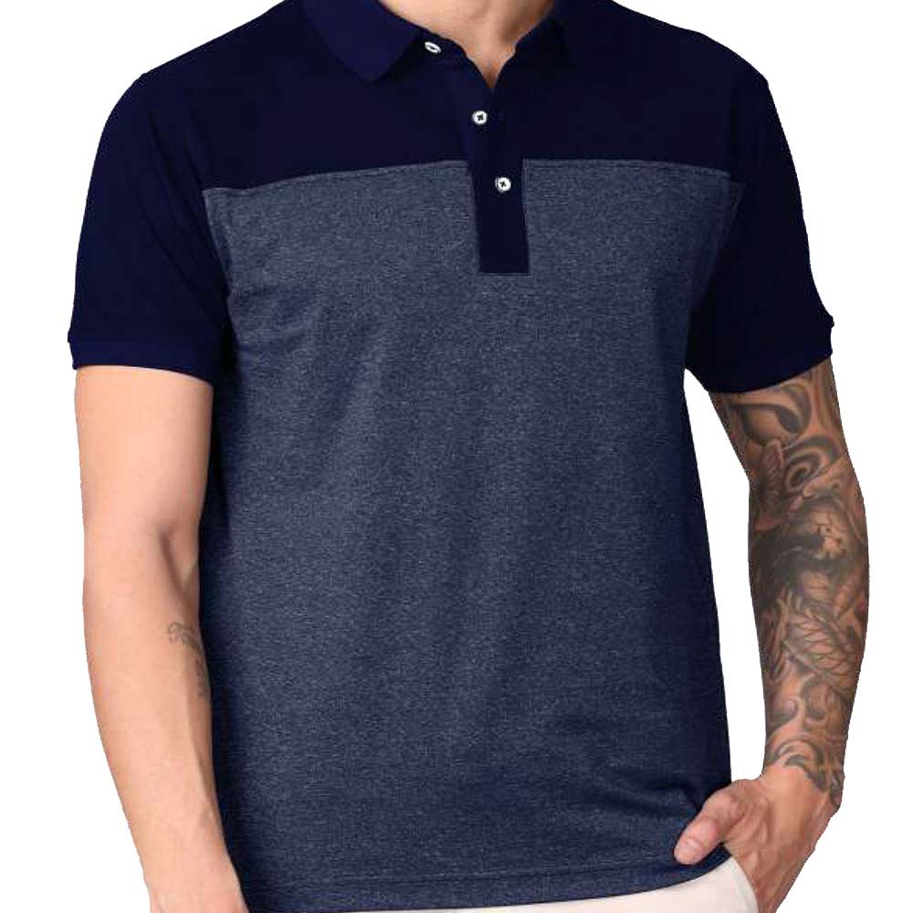 STELLERS - Cherokee Cotton polo T-shirt - Navy Blue