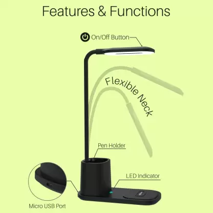 Portronics Brillo II-Lamp with Wireless Charging