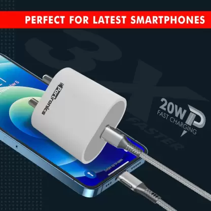 Portronics Adapto 20-20W Type-C charger with fast charging
