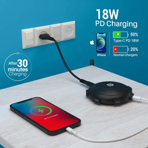 Portronics UFO Pro - Home Charger-Multi-Port Charging Station
