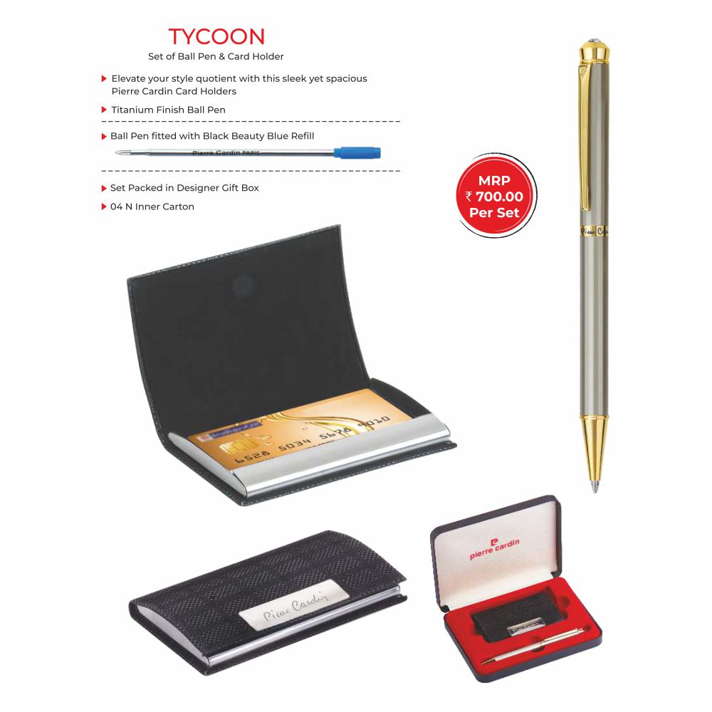 Pierre Cardin Paris - Tycoon - Set of Ball Pen and Card Holder
