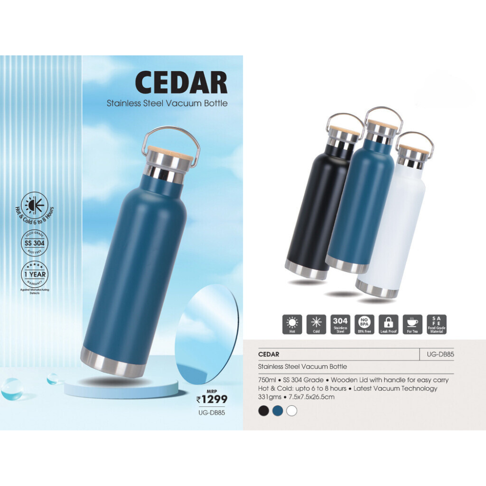 CEDAR - Stainless Steel Vacuum Bottle - 750ML