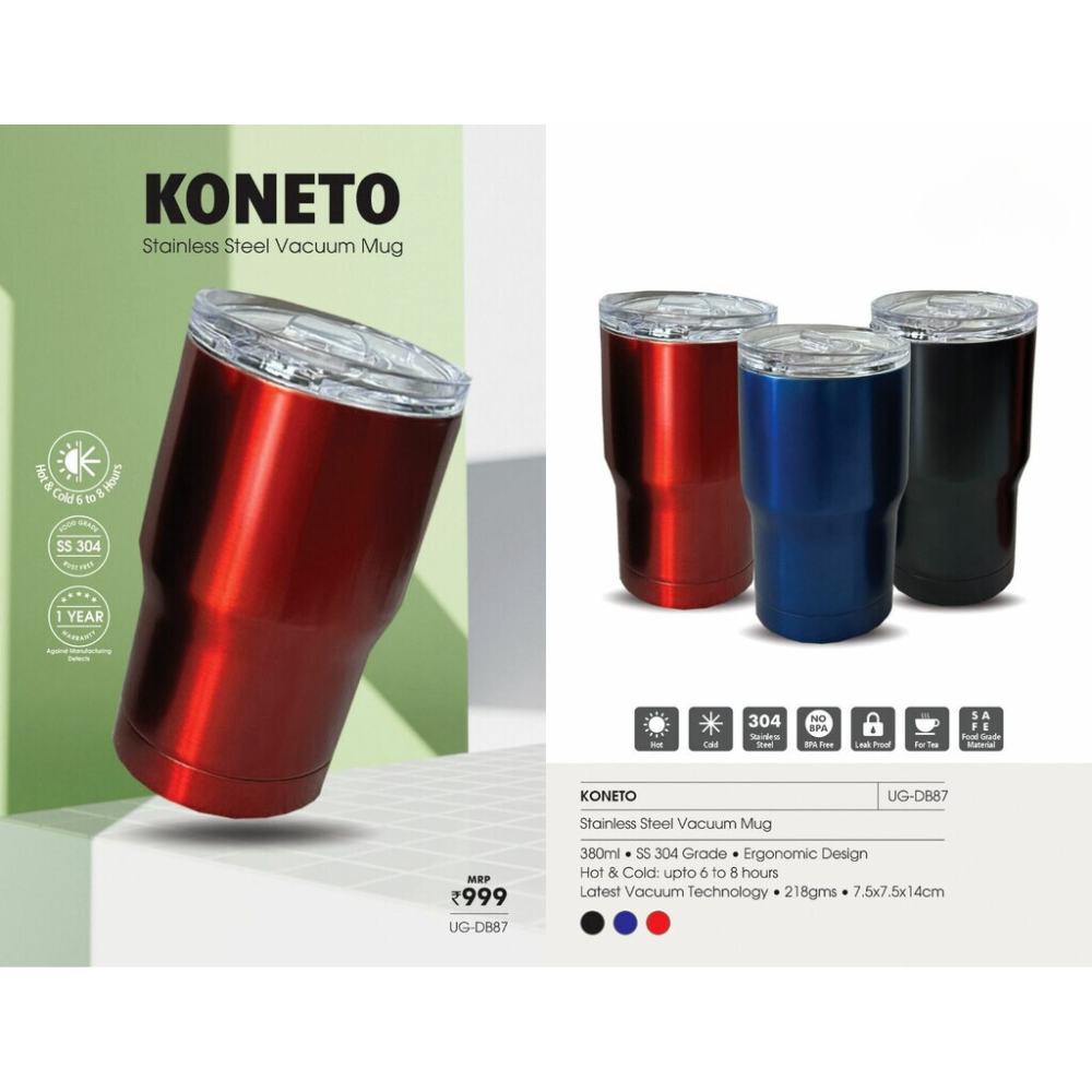 KONETO - Stainless Steel Vacuum Mug - 380ml